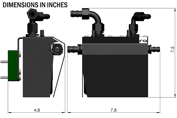 Radium Dual Fluid Lock Catch Can Kit w/RHD Bracket image 2