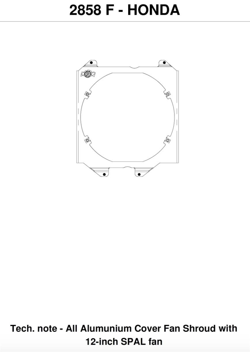 CSF Racing Universal Fan Shroud w/12" Spal Fan image 3