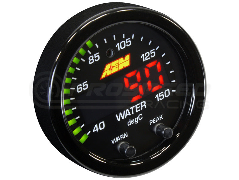 AEM 52mm X-Series Digital Water/Trans/Oil Temp Gauge 150C