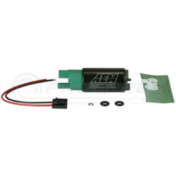 AEM 340lph E85 High Flow In-Tank Fuel Pump (65mm, No-Hooks, Offset Inlet), WRX/STI/FXT/LGT, R35 GTR image 1
