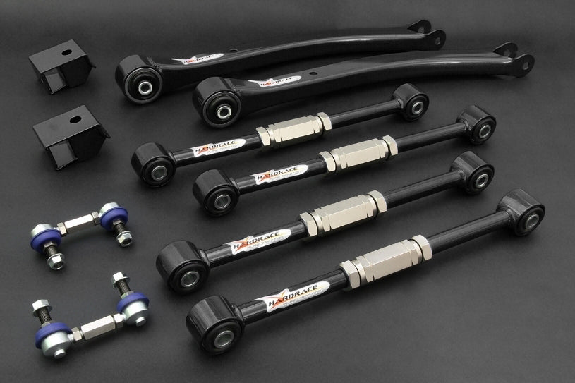Hardrace Hardened Rubber Rear Adjustable Arm Set Black - Subaru WRX/STI 92-07/FXT SF, SG image 1
