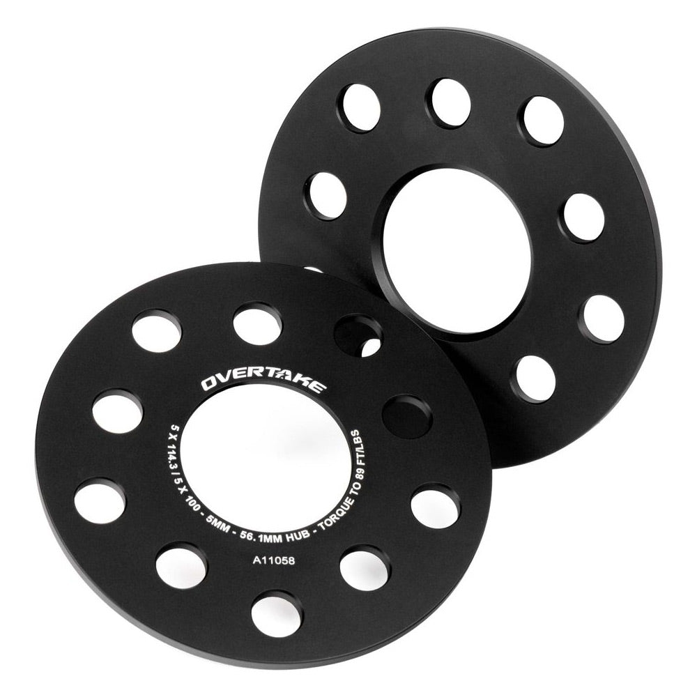 Overtake Slip On Wheel Spacers Pair 5mm 5x114.3 / 5x100 image 2