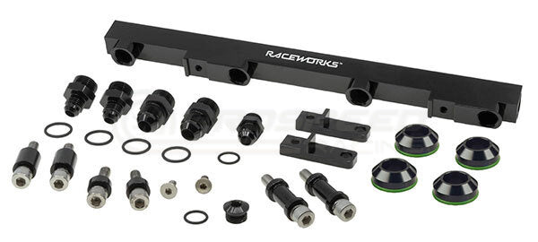 Raceworks Billet Fuel Rail Black