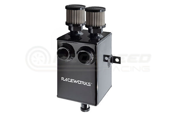 Raceworks Aluminium Catch Can With Drain Tap Black - 2L