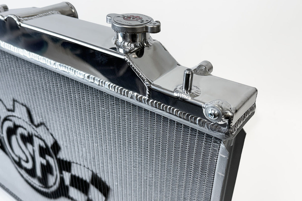 CSF Racing 2-Row 42mm Race Spec Aluminium Radiator Raw Finish image 3