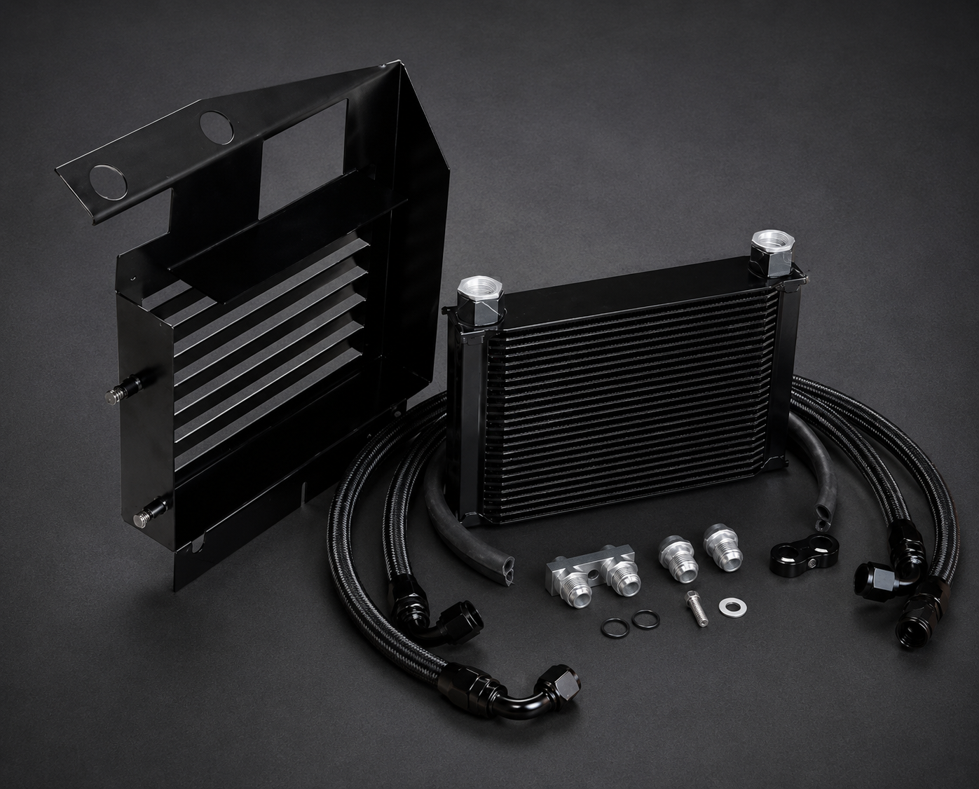 VCTR Performance BMW 135i/335i N54 Oil Cooler Kit with Shield