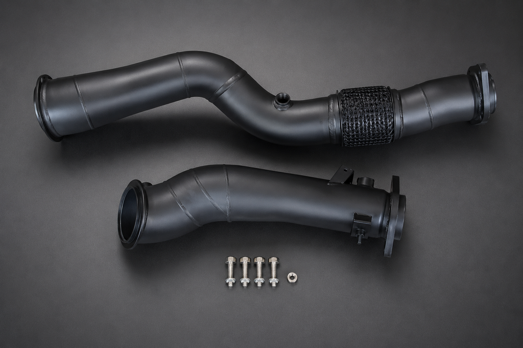 VCTR Performance BMW M2/M3/M4 G8X S58 Catless Downpipe Kit — Ceramic Coated