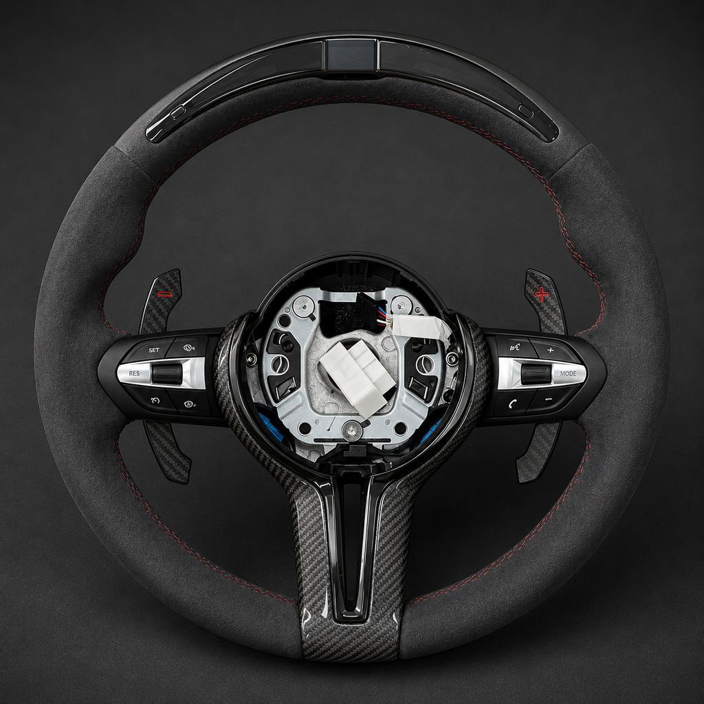 VCTR Performance BMW F-Series Carbon Fibre Alcantara LED Steering Wheel