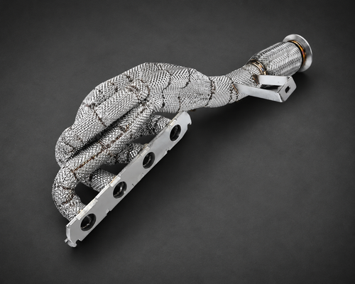 VCTR Performance Audi R8 V8 4.2 Catless Exhaust Manifold — Heat Wrapped
