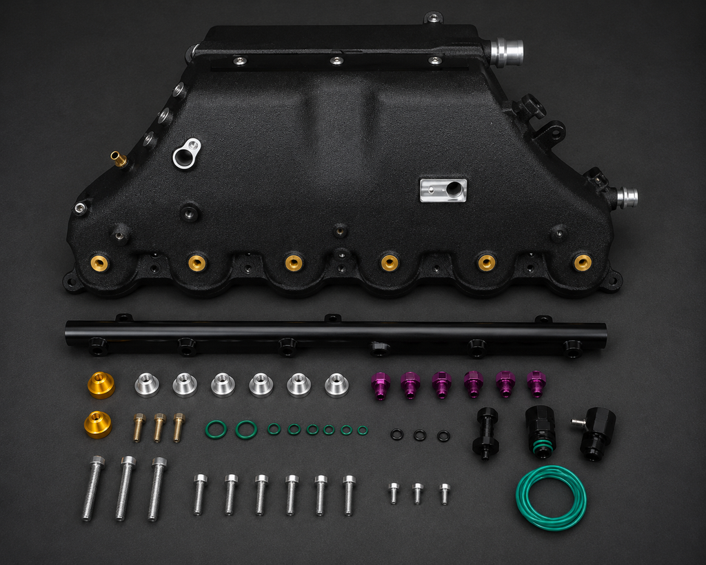 VCTR Performance BMW M2/M3/M4 G8X S58 Billet Intake Manifold (Integrated Cooler) — Black