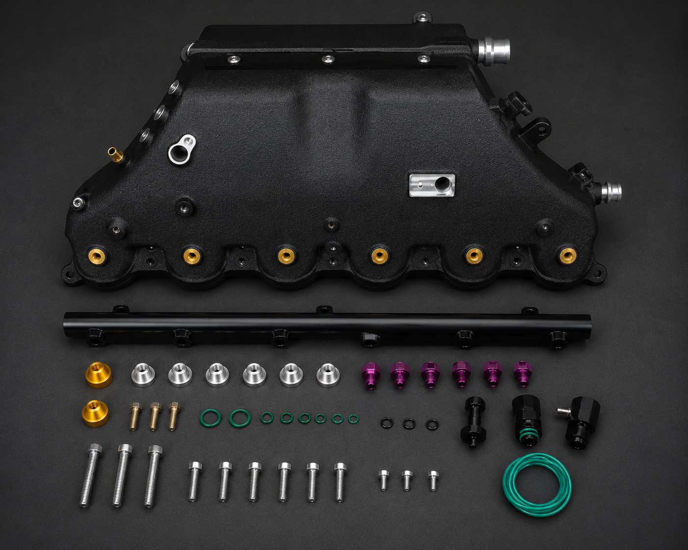 VCTR Performance BMW M2/M3/M4 G8X S58 Billet Intake Manifold (Integrated Cooler) — Black