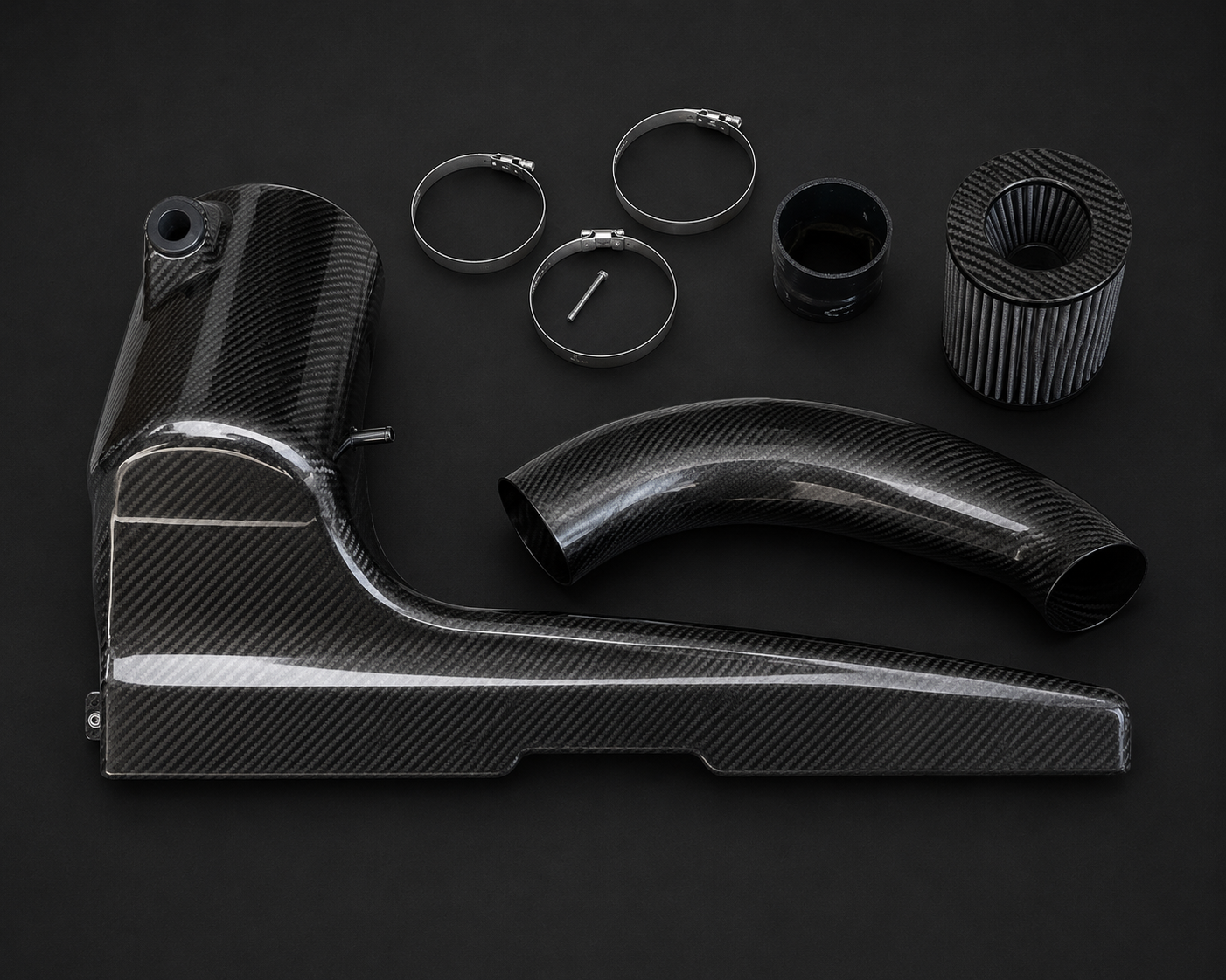 VCTR Performance VW Golf GTI MK8 Carbon Fibre Intake System — Gloss
