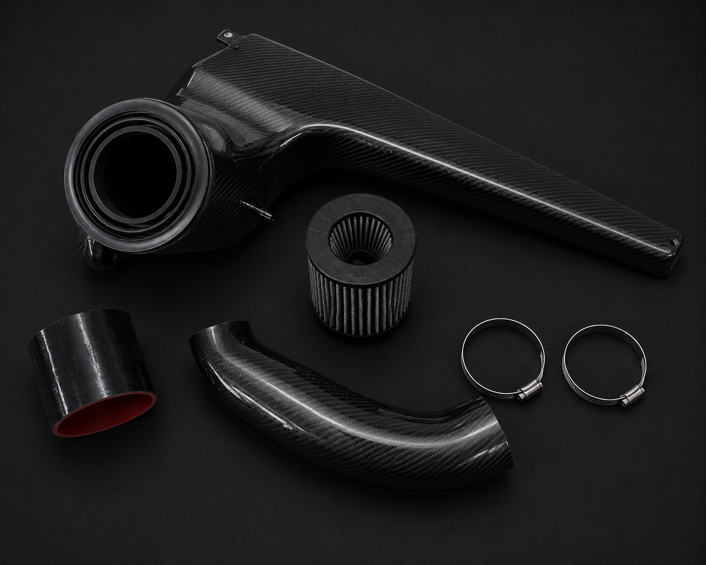 VCTR Performance Audi A3/S3 8V / VW Golf MK7 Carbon Fibre Intake System — Gloss