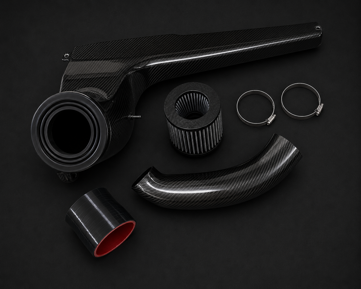 VCTR Performance Audi A3/S3 8V / VW Golf MK7 Carbon Fibre Intake System — Gloss
