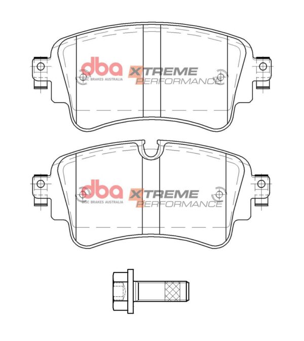 DBA XP Xtreme Performance Brake Pads - Audi S5/Q5 and Other Compatible Models, Rear - DB15032XP