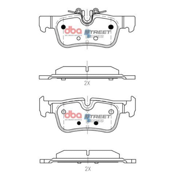 DBA SS Street Series OE Replacement Brake Pads - BMW 1 Series 2 Series Mini Cooper Rear DB15170SS image 2