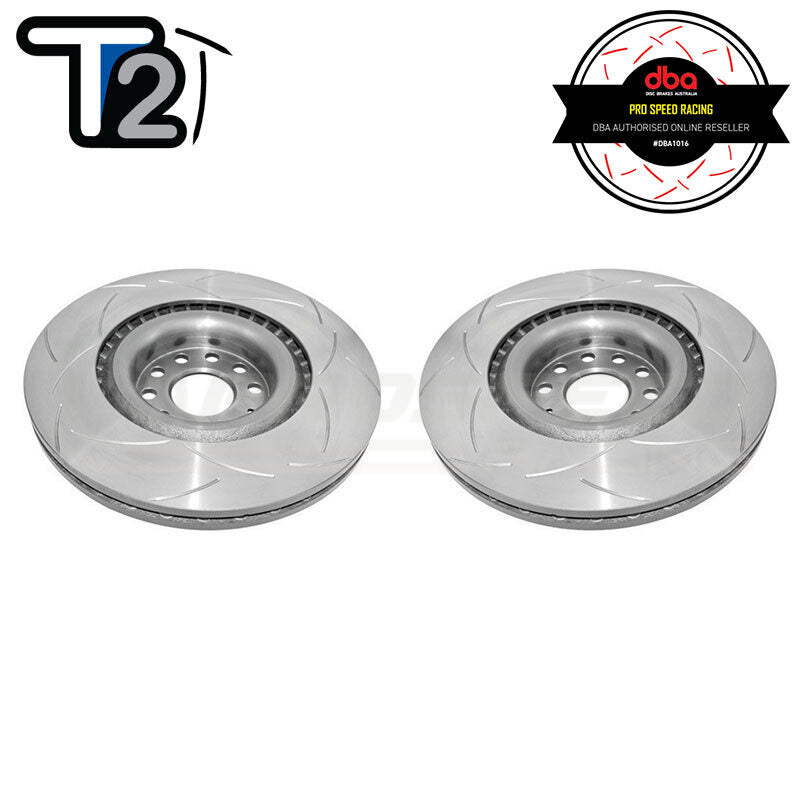 DBA T2 Street Slotted Rotors PAIR - VW Golf Mk5/Mk6/Passat B6/B7/Scirocco/Audi A3 8P/S3 8P (Front, 345 x 30mm)