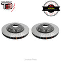 DBA T3 5000XD 2-Piece Drilled/Dimpled Rear Rotors PAIR Ford Mustang GT/Ecoboost FM/FN DBA52165BLKXD