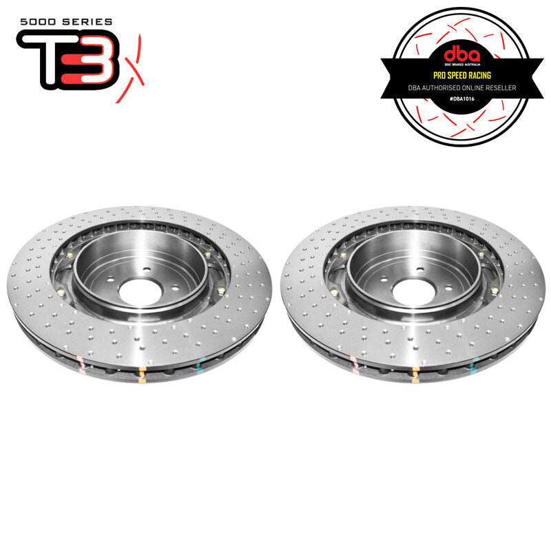 DBA T3 5000 2-Piece Drilled/Dimpled Rotors PAIR image 2