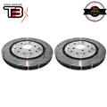 DBA T3 5000 Silver 2-Piece Slotted Rotors PAIR - Audi RS4 B8 / RS5 8T / R8, Front Pair - DBA52834SLVS