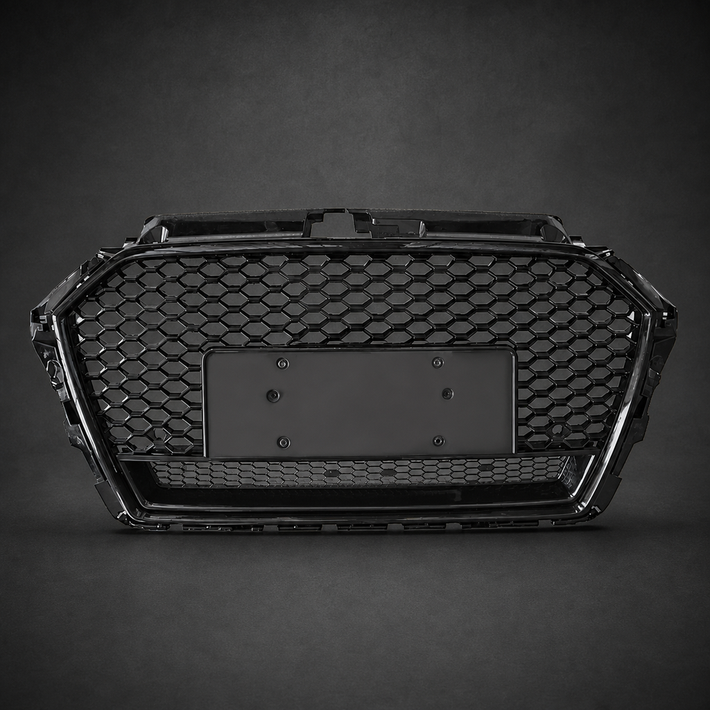 VCTR Performance Audi A3/S3 8V.5 RS3-Style Honeycomb Front Grille — Gloss Black