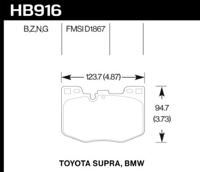 Project Mu NS-C Front Brake Pads Toyota A90 Supra/BMW G Chassis 2/3/4/5/7/X/Z Series (Front) Z723-NS-C image 2