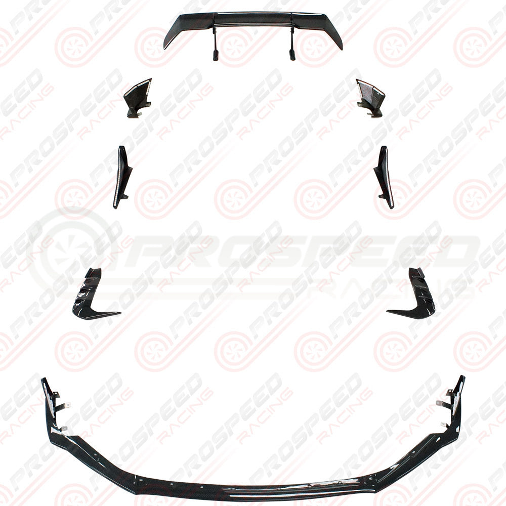 PSR STI Style Carbon Fibre Aero Kit w/Swan Neck Wing