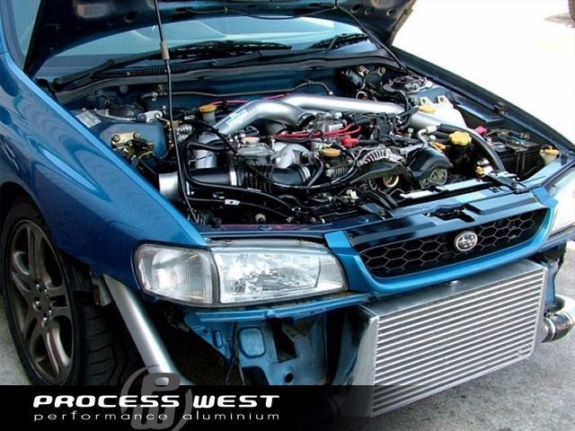 Process West Front Mount Intercooler Kit w/Black Core, Black Piping image 2