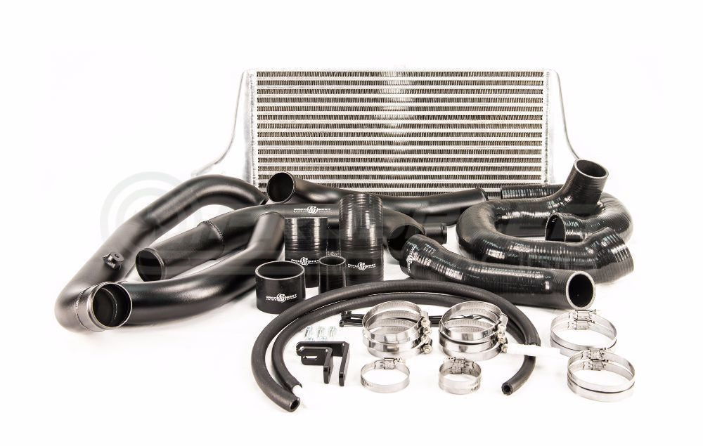 Process West Front Mount Intercooler Kit w/Silver Core, Black Piping image 1