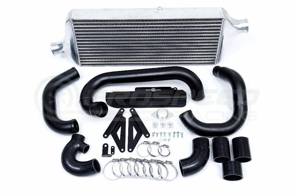 Process West Front Mount Intercooler Kit w/Silver Core, Black Piping