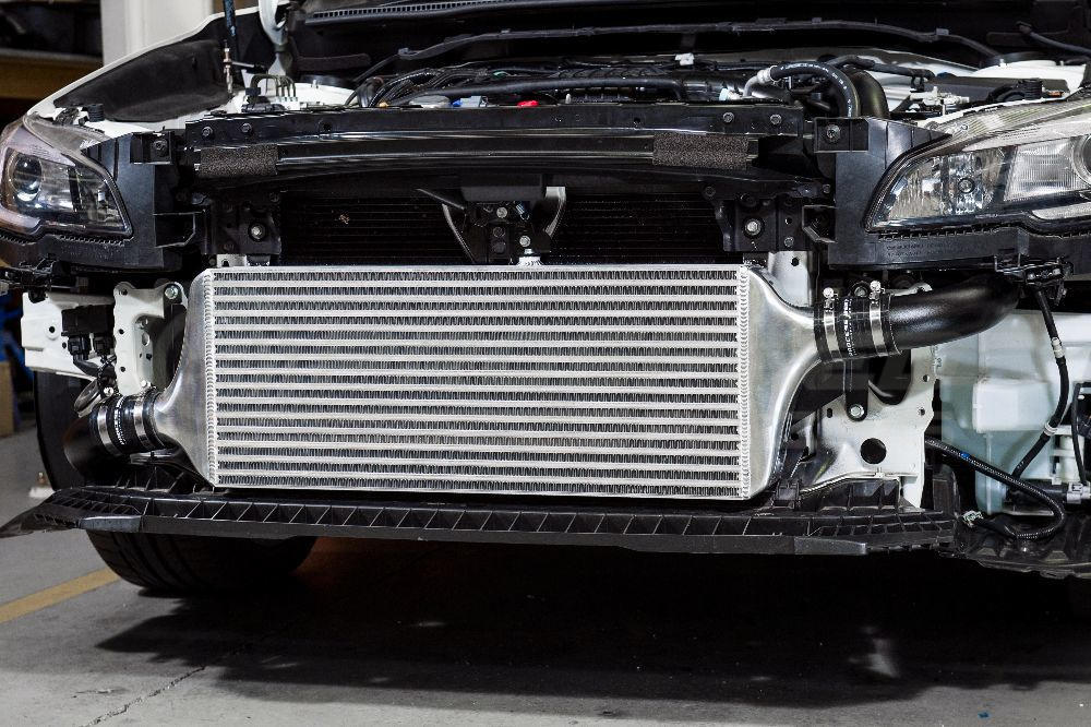 Process West Front Mount Intercooler Kit w/Black Core, Black Piping