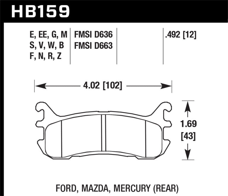 Project Mu RC09 Club Racer Rear Brake Pads