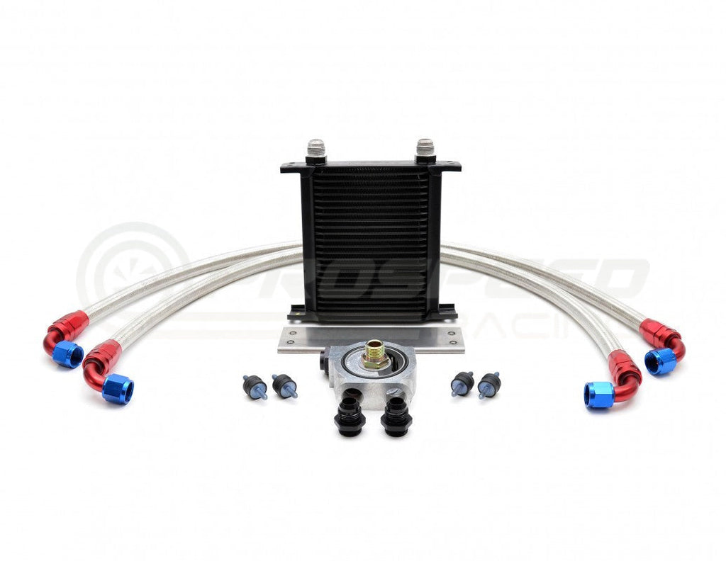 Roger Clark Motorsport Oil Cooler Kit Thermostatic Black Core image 1