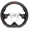 PSR D Shape Carbon Fibre + Leather Steering Wheel w/Red Stitching