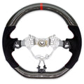 PSR D Shape Carbon Fibre + Leather Steering Wheel w/Red Stitching