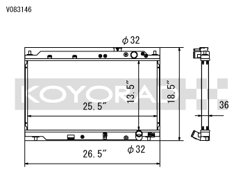 Koyorad V Series Aluminium Racing Radiator image 2
