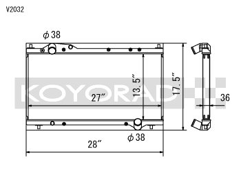 Koyorad Hyper V Series Aluminium Racing Radiator image 2