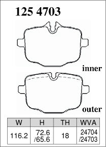 Dixcel M Type Brake Pads — BMW M3 G80 / M4 G82/G83 / M5 F10 / M6 F06/F12 (Rear) M-1254703