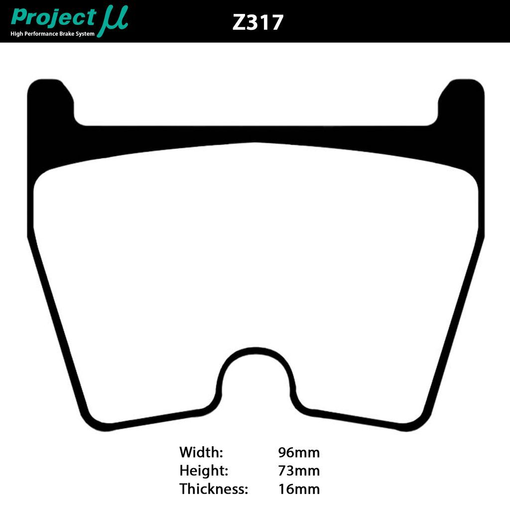 Project Mu HC-EP Front Brake Pads - Front Brake Pad Set - Z317-HC-EP