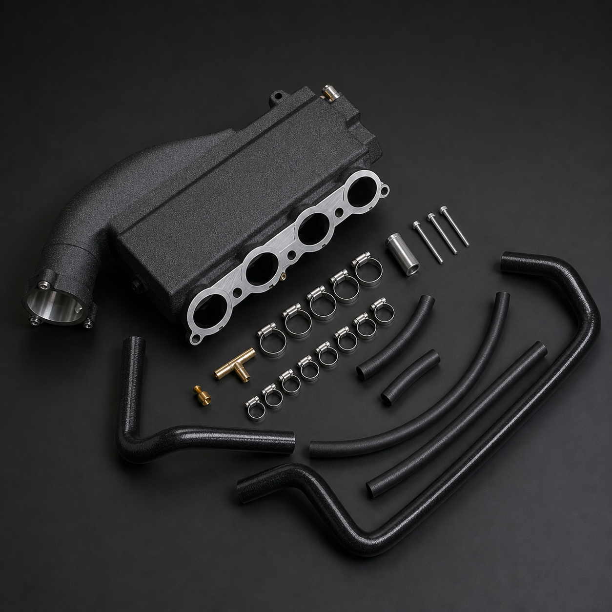 VCTR Performance BMW G30/G38 B48 Billet Intake Manifold Charge Cooler – side three-quarter view