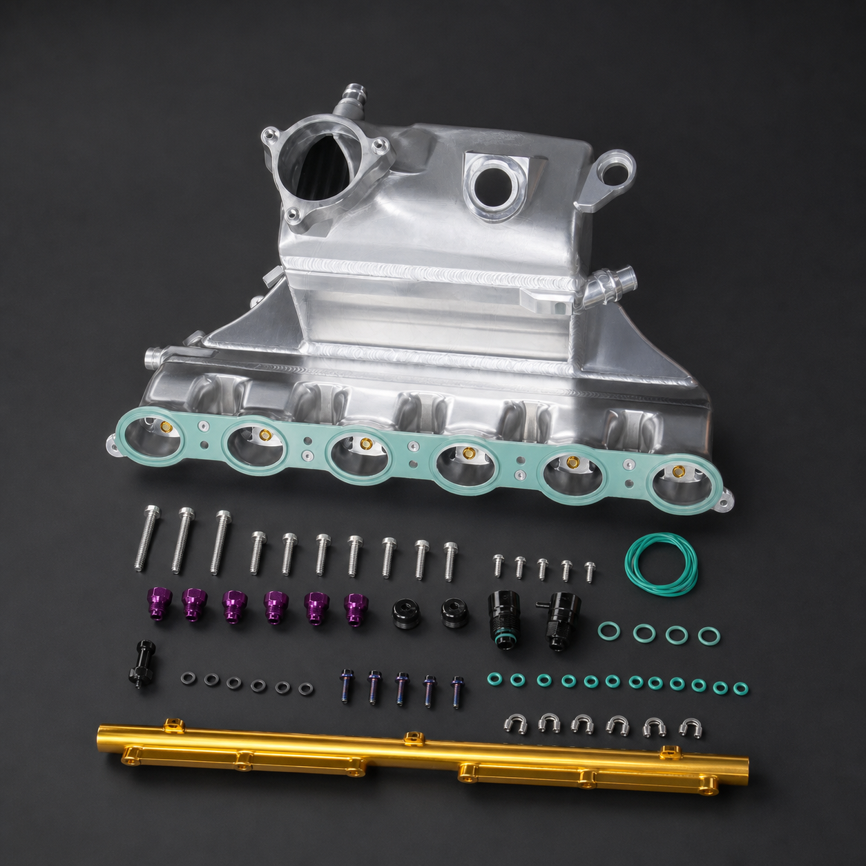 VCTR Performance BMW X3 M/X4 M F97/F98 S58 Billet Intake Manifold Charge Cooler – side three-quarter view