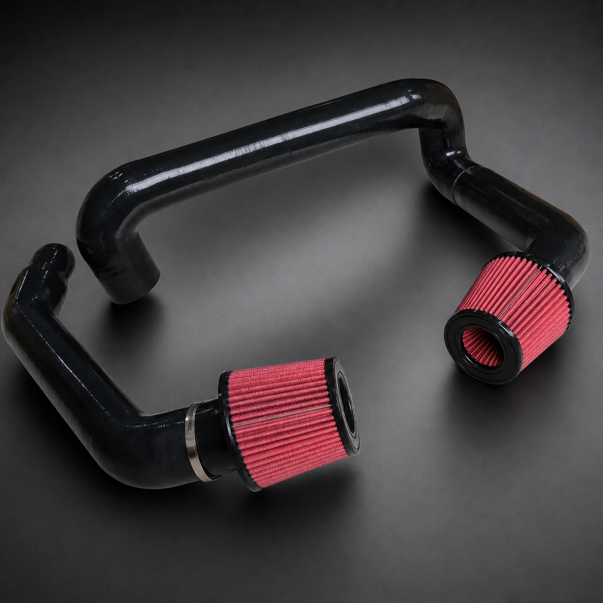 VCTR Performance BMW M3/M4 G80/G82 S58 Front-Mount Intake System — Black – front three-quarter view