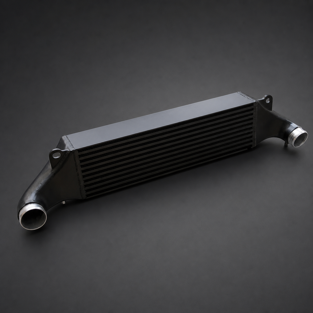 VCTR Performance Audi RS3 8V/TTRS 8S EVO1 Intercooler — Black – elevated top view