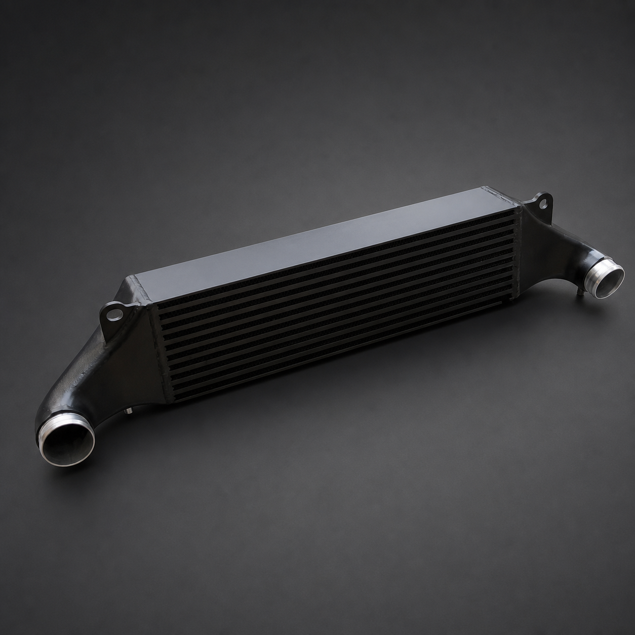 VCTR Performance Audi RS3 8V/TTRS 8S EVO1 Intercooler — Black – elevated top view