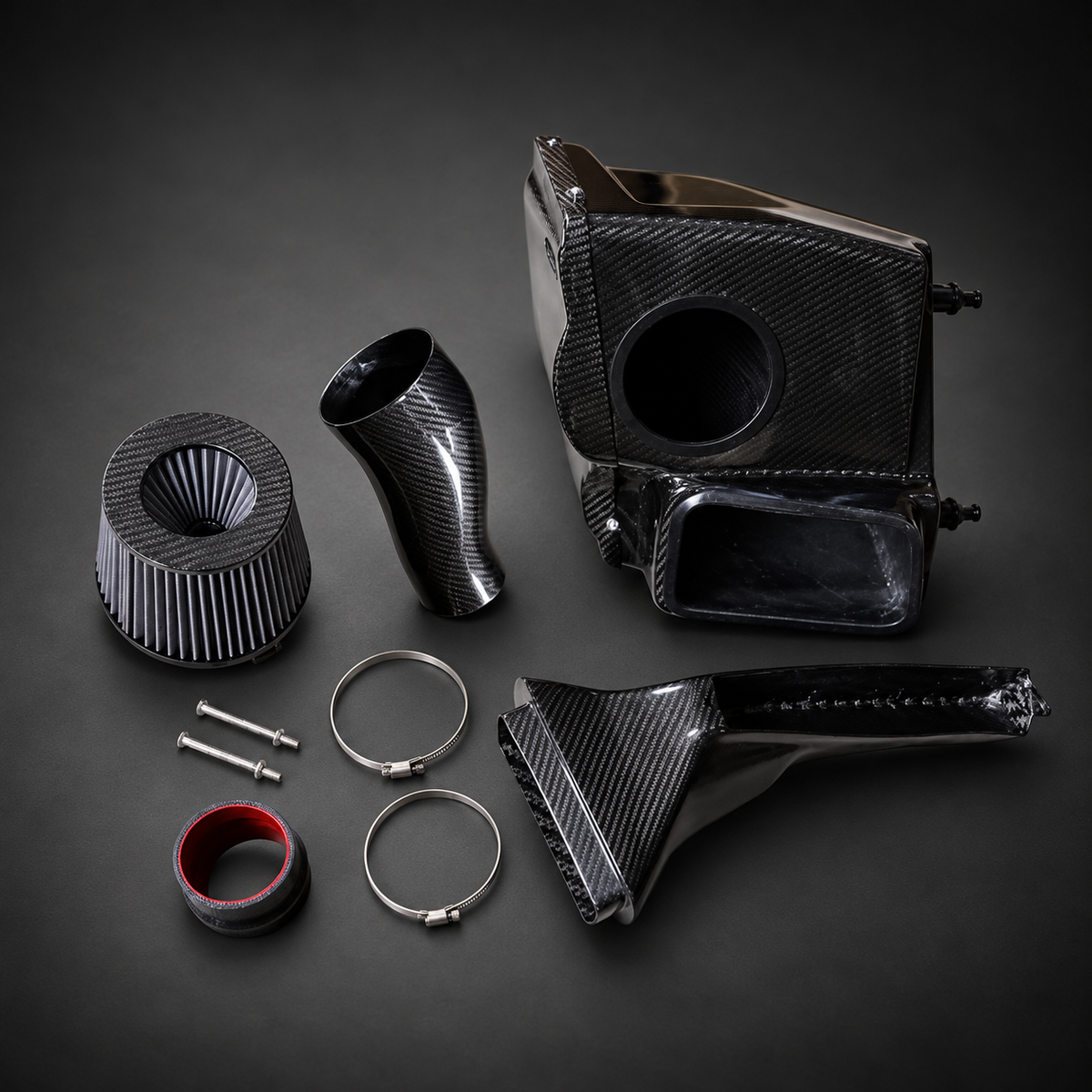 VCTR Performance Audi S4/S5 B9 3.0T Carbon Fibre Intake System — studio view 2