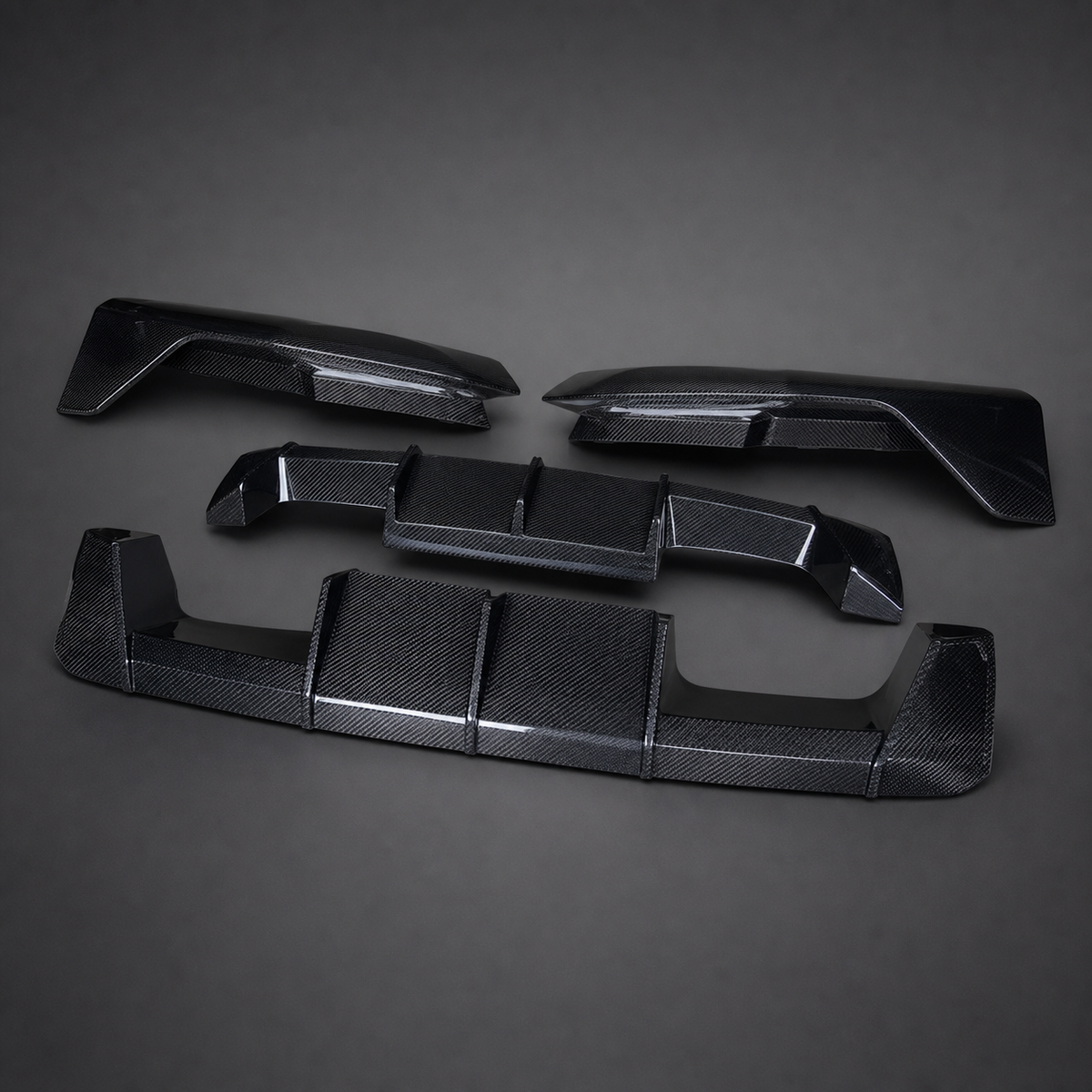VCTR Performance BMW M3/M4 G80/G82 Carbon Fibre Rear Diffuser – side three-quarter view
