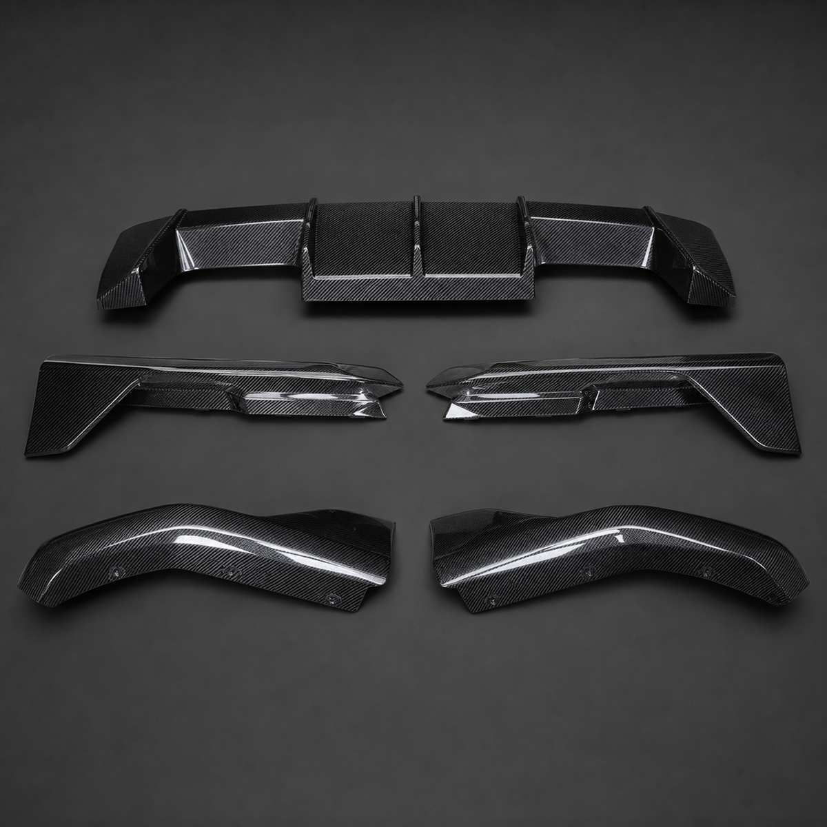 VCTR Performance BMW M3/M4 G80/G82 Carbon Fibre Rear Diffuser – elevated top view