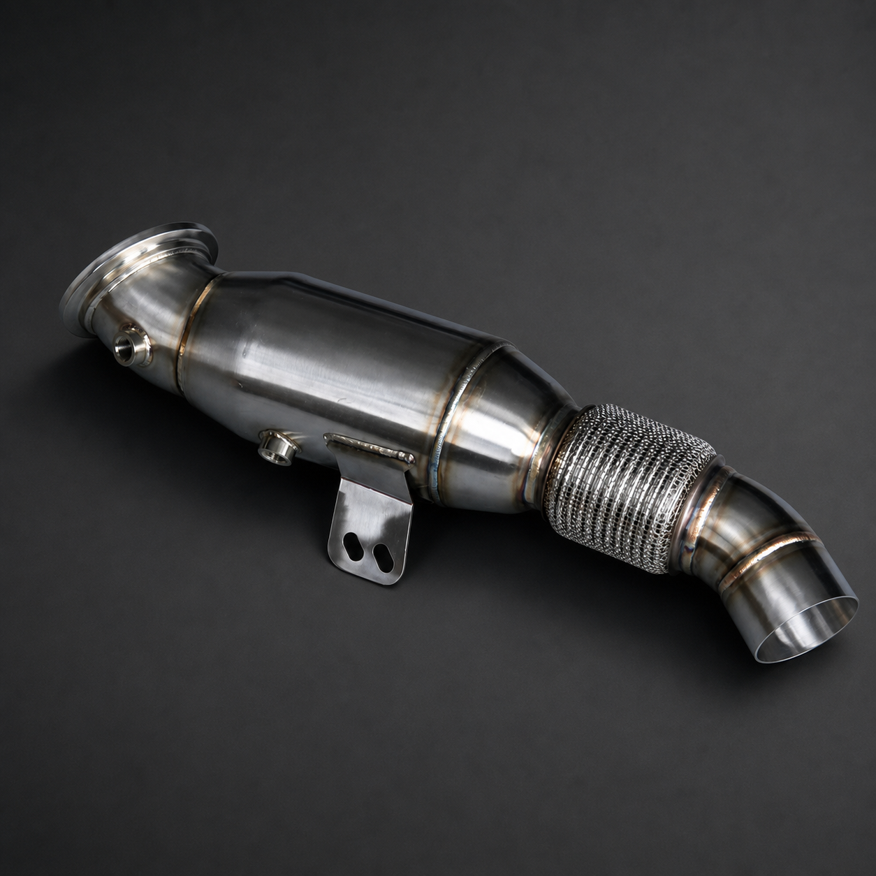 VCTR Performance BMW M240i/340i/440i F-Series B58 5-inch Downpipe – front three-quarter view