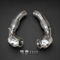 VCTR Performance BMW M5/M6 F10/F13 S63 Catted Downpipes – front three-quarter view