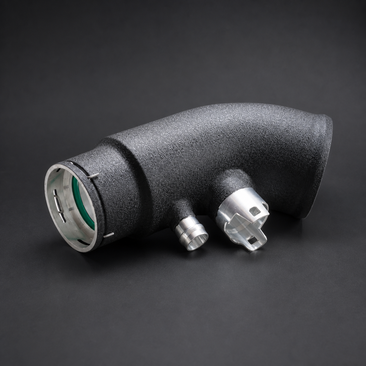 VCTR Performance BMW F-Series B48 Aluminium Turbo Inlet Pipe – side three-quarter view
